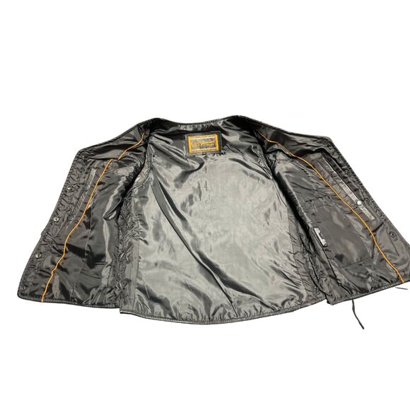 Daniel Smart Leather Motorcycle Vest – Size Large – Biker Riding Gear - Picture 3 of 8
